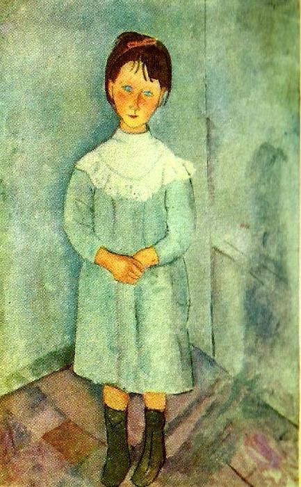 Amedeo Modigliani flicka i blatt oil painting picture